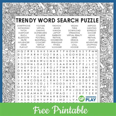 Free Printable Puzzles For Tweens