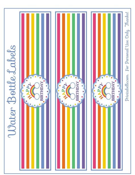 Free Printable Rainbow Labels