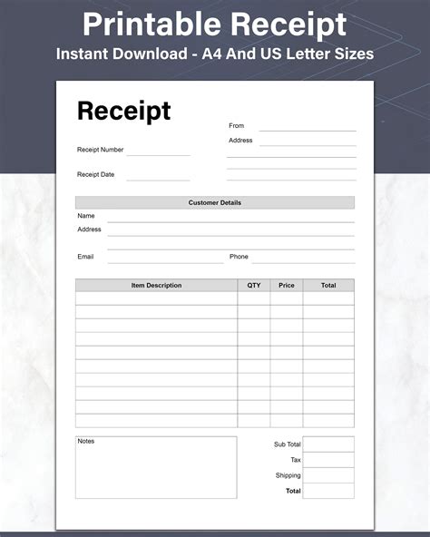 Free Printable Receipt Activities