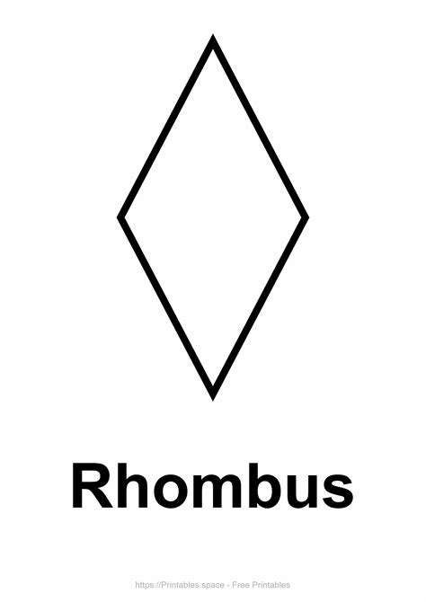 Free Printable Rhombus Shape