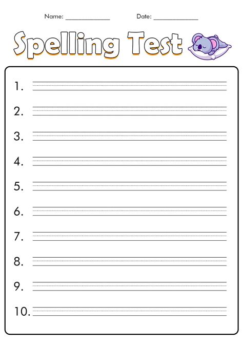 Free Printable School Practice Test