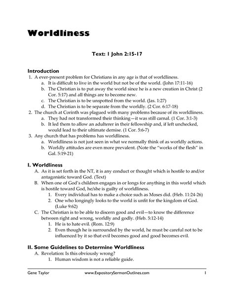 free printable sermons outline