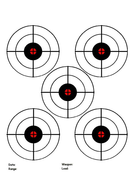 free printable shooting range targets