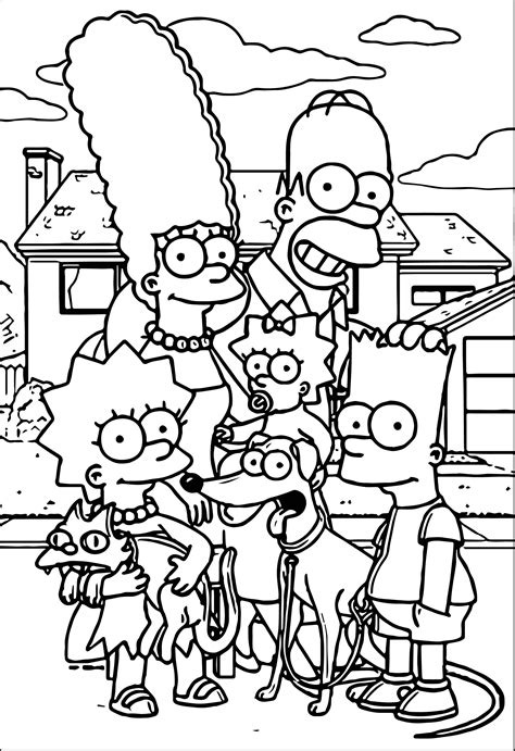 free printable simpson coloring pages