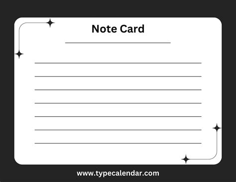 Free Printable Single Page Note Cards
