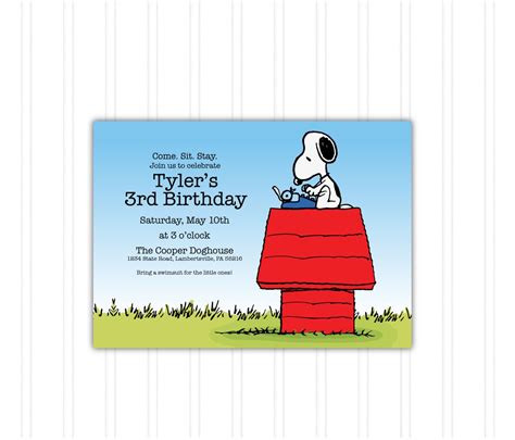 Free Printable Snoopy Invitations