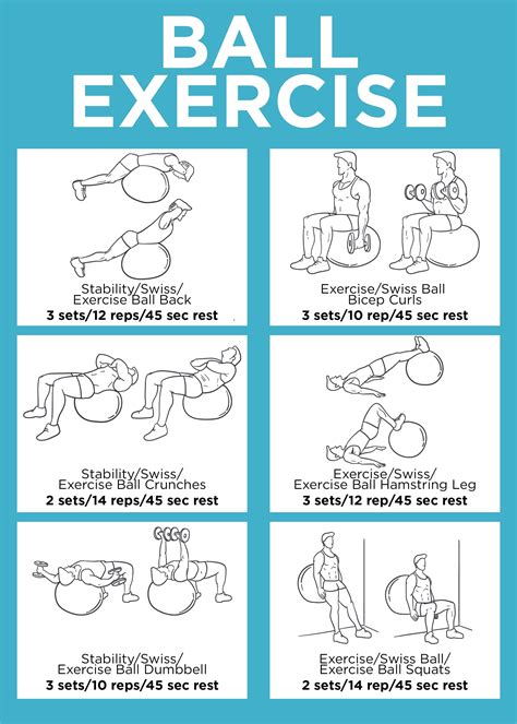 Free Printable Stability Ball Exercises