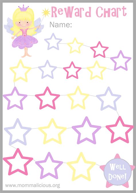 Sticker Chart Free Printable Girl's Reward Chart Bundle The