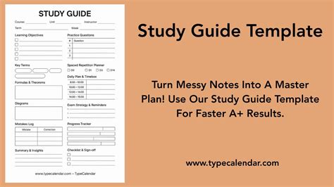 Free Printable Study Guide For Med Tech