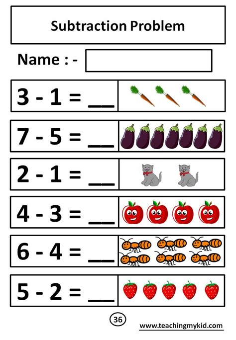 Free Printable Subtraction Worksheets: Helping Students Learn Math