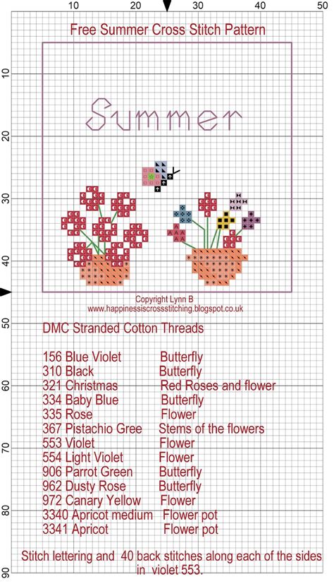 Free Printable Summer Cross Stitch Patterns