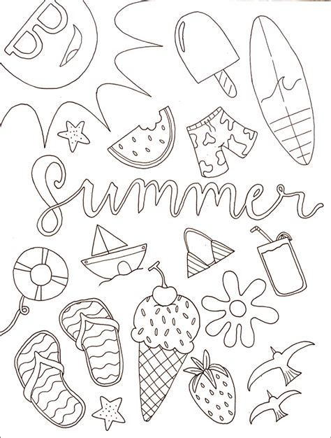 Free Printable Summer Fun Drawing