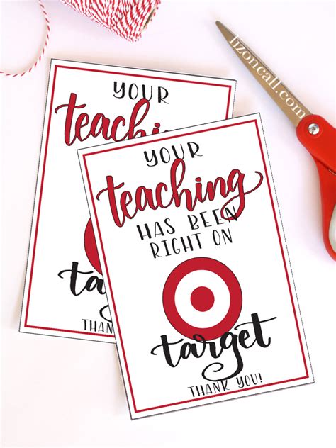 Free Printable Target Teacher Appreciation