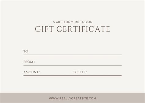 Free Printable Template For Gift Certificate
