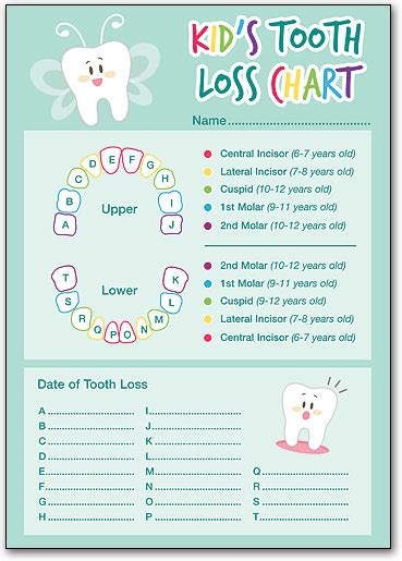 Free Printable Tooth Loss Chart