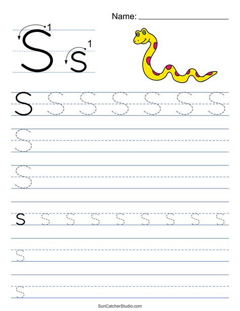 Free Printable Traceable Letter S