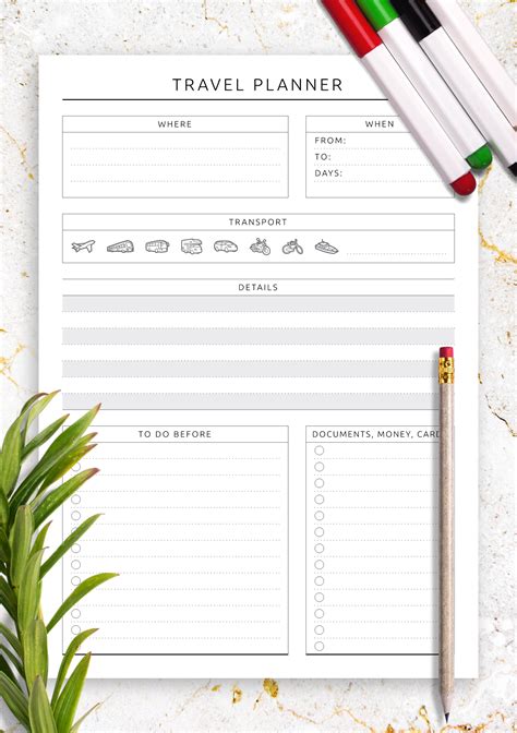 Free Printable Vacation Planner Template Pdf