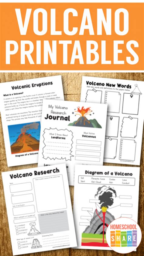 Free Printable Volcano Worksheets