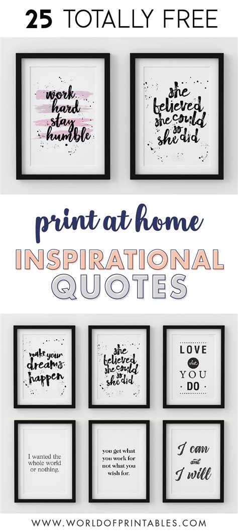 Free Printable Wall Art Quotes: Add Personality To Your Home Decor