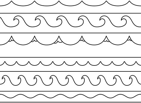 Free Printable Waves Template