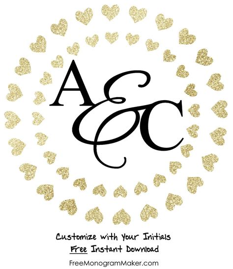 Free Printable Wedding Invitations Interlock Monogram Generator