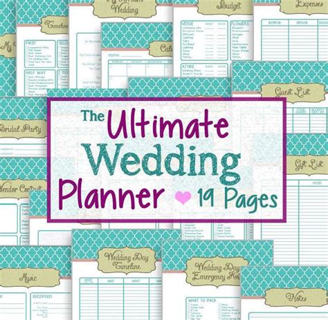 Free Printable Wedding Planner Pdf