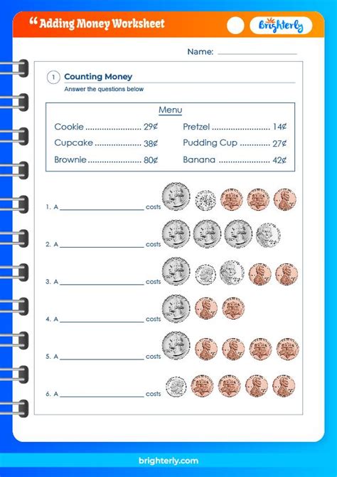 Free Printable Worksheets Adding Money