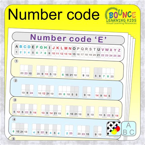 Free Printable Worksheets Letter Number Code