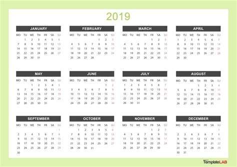Free Printable Year Calendars
