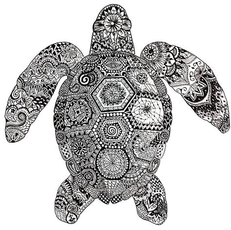 Free Printable Zentangle Turtle