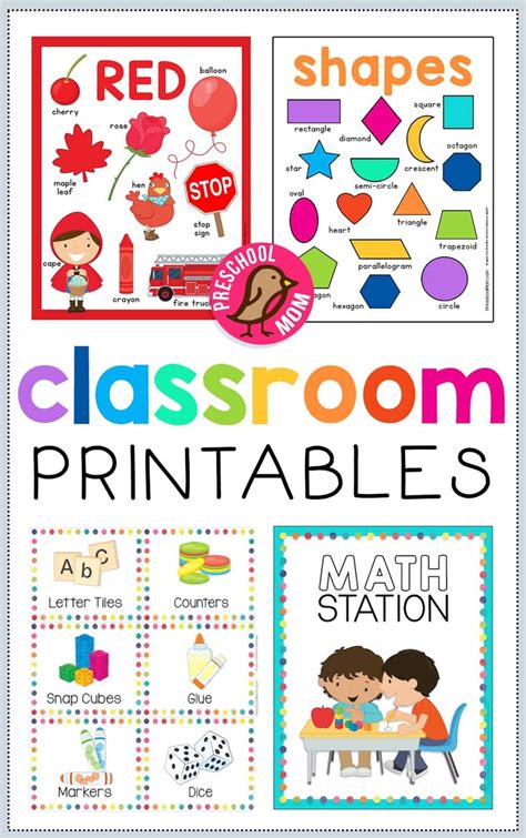 Free Printables For Classroom, Learning