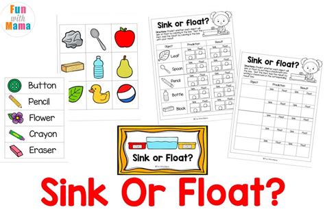 Free Printables For Float Or Sink Project