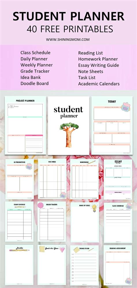 Free Printables For Notes A Student Planner