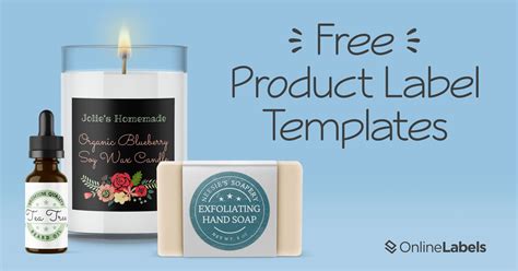 free product label templates