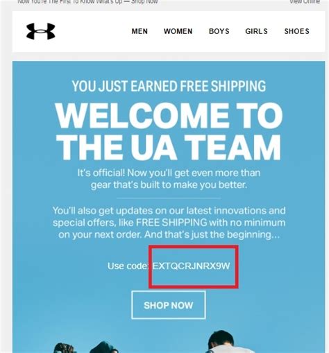 free promo codes for under armour