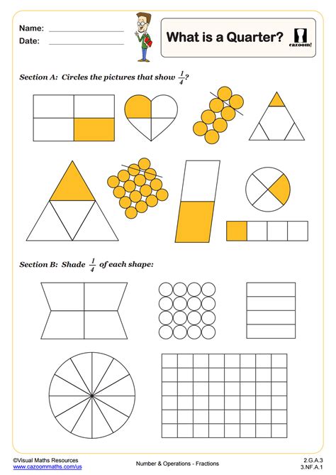 Free Quarter Math Worksheet