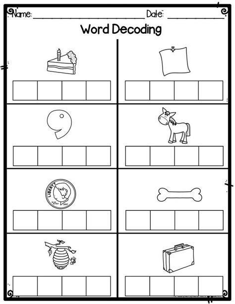 Free Reading Keyword Decoding Printables