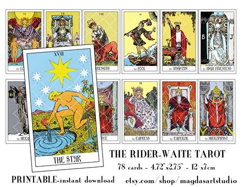 Free Rider Waite Tarot Cards Printable
