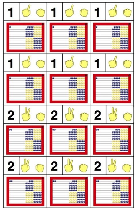Free Right Start Math Cards Printable
