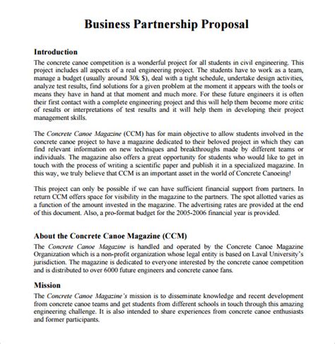 Sample Business Proposal Letter For Partnership Professionally