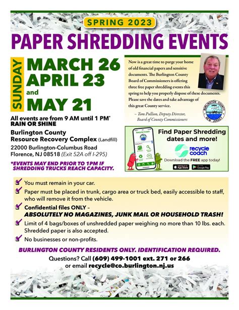 free shredding events bergen county nj 2023