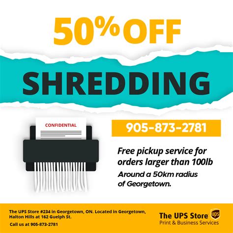 free shredding offers ups store