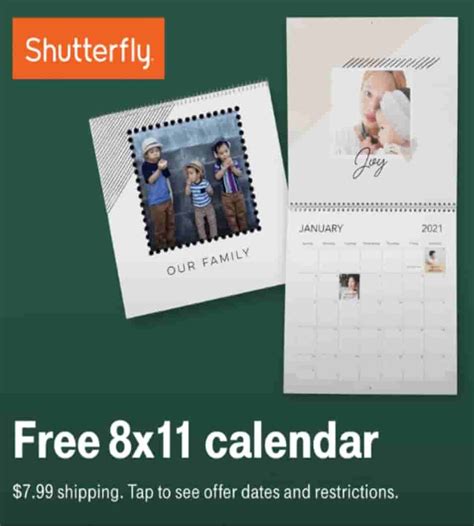 Free Shutterfly Calendar Codes