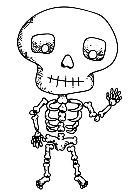 Free Skeleton Coloring Pages: A Spooky And Fun Activity For Kids