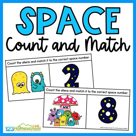 Free Space Math Counting Printable Lesson