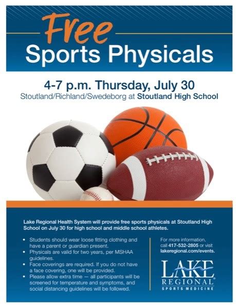 free sports physicals near me