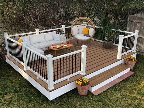 free standing backyard deck