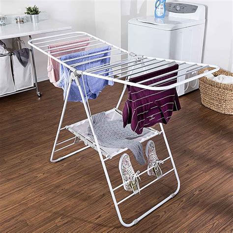 free standing laundry clothes drying rack