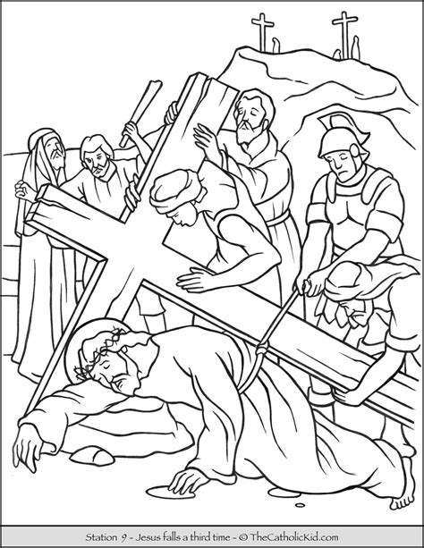 free stations of the cross coloring pages