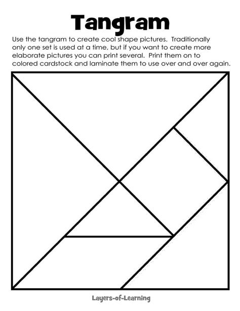 Free Tangram Printable Template Pdf
